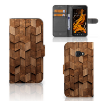 Book Style Case voor Samsung Galaxy Xcover 4 | Xcover 4s Wooden Cubes