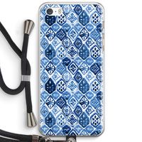 Blauw motief: iPhone 5 / 5S / SE Transparant Hoesje met koord