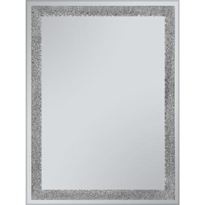 LED Wandspiegel - Trion Mine - Lichtspiegel - 60x80cm - 16W - Glittereffect - MDF