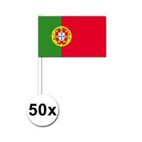 Zwaaivlaggetjes Portugal 50 stuks   -