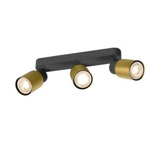 SLV SpotPuri 2.0 Tube zwart-goud 3-lichts - 1008321