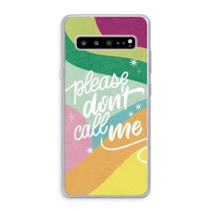 Don't call: Samsung Galaxy S10 5G Transparant Hoesje