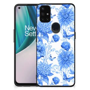 Bloemen Hoesje voor OnePlus Nord N10 5G Flowers Blue