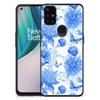 Bloemen Hoesje voor OnePlus Nord N10 5G Flowers Blue - thumbnail