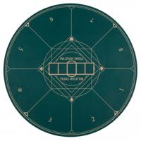 Ronde Pokertafelmat voor Texas Hold'em 100/120 cm Opvouwbare Mat met Antislip Rubberen Onderkant 3 mm Schuimrubber Groen-S