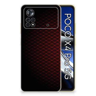 Xiaomi Poco X4 Pro 5G | TPU bumper | Geruit Rood