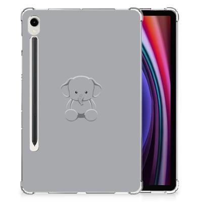 Samsung Galaxy Tab S9 Tablet Back Cover Grijs Baby Olifant Samsung Galaxy Tab S9 Tablet Back Cover Grijs Baby Olifant