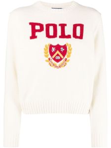 Polo Ralph Lauren pull à logo en intarsia - Tons neutres