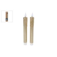 Kaars Led Afstandsbediening Goud Set 2