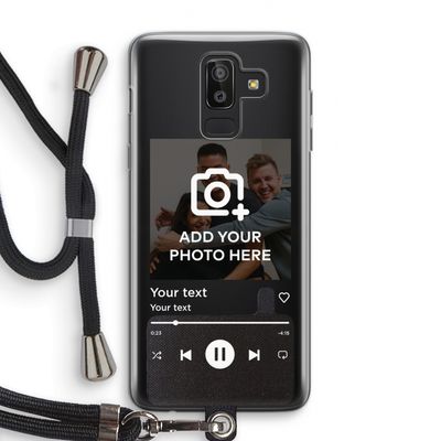 Music Player: Samsung Galaxy J8 (2018) Transparant Hoesje met koord