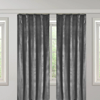Velvet Gordijnen Verduisterend Haken Of Ringen 300x250 Cm Ringen Lichtgrijs 85% Verduisterend & Overgordijnen & Velvet Fresh And Co -