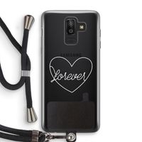 Forever heart pastel: Samsung Galaxy J8 (2018) Transparant Hoesje met koord