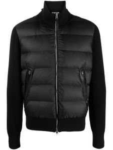 TOM FORD padded-panel knitted jacket - Noir