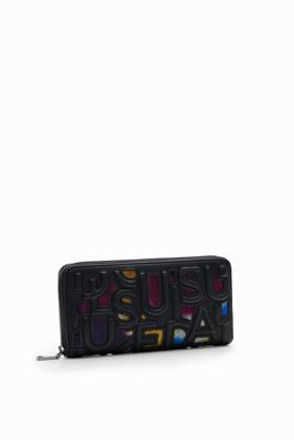 Grote portemonnee met letters - BLACK - U