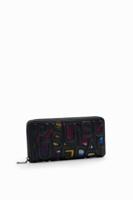 Grote portemonnee met letters - BLACK - U
