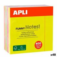 Zelfklevende briefjes Apli Funny Multicolour 75 x 75 mm (48 Stuks) Zelfklevende briefjes Apli Funny Multicolour 75 x 75 mm (48 Stuks)