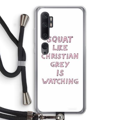 Christian Grey: Xiaomi Mi Note 10 Transparant Hoesje met koord