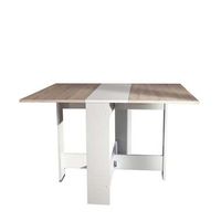 Symbiosis inklapbare tafel Laugen - wit/eikenkleur - 73,4x28x76 cm - Leen Bakker - thumbnail