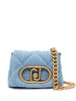 LIU JO logo-plaque quilted crossbody bag - Bleu - thumbnail