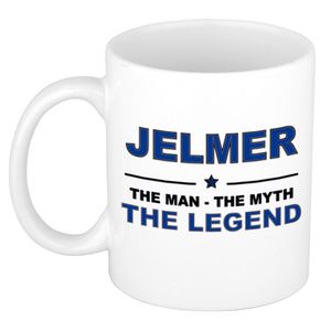 Jelmer The man, The myth the legend cadeau koffie mok / thee beker 300 ml