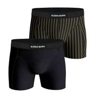 Bjorn Borg Boxershort premium cotton 2-pack groen zwart
