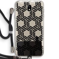 Geometrisch patroon: Samsung Galaxy J7 (2017) Transparant Hoesje met koord