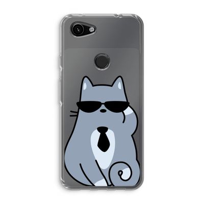Cool cat: Google Pixel 3a Transparant Hoesje