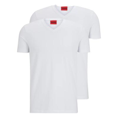 Hugo Boss T-shirts V-hals 2-pak Hugo red label wit