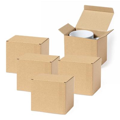 Opbergdoosje/geschenkdoosje - 25x - karton - bruin - 12 x 10,6 x 9 cm