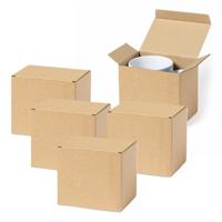 Opbergdoosje/geschenkdoosje - 25x - karton - bruin - 12 x 10,6 x 9 cm