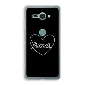 Friends heart black: Sony Xperia XZ2 Compact Transparant Hoesje