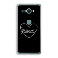 Friends heart black: Sony Xperia XZ2 Compact Transparant Hoesje Friends heart black: Sony Xperia XZ2 Compact Transparant Hoesje