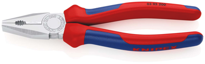 Knipex Kombitang | Meer-componentengrepen | Verchroomd | Lengte 200 mm | Zelfbedieningskaart/blister - 03 05 200 SB