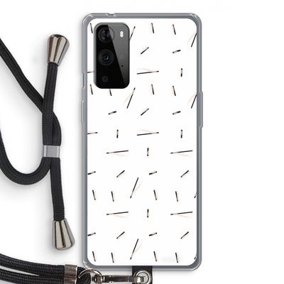 Hipster stripes: OnePlus 9 Pro Transparant Hoesje met koord