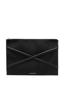 Alexander McQueen pochette Harness à logo imprimé - Noir