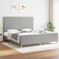 Bedframe zonder matras stof lichtgrijs 180x200 cm
