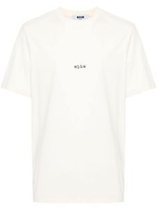 MSGM t-shirt en coton à logo imprimé - Tons neutres