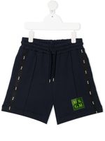 MSGM Kids short à bande logo - Bleu