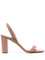 Aquazzura mules 90 mm en cuir à talon - Tons neutres