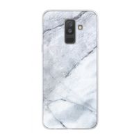 Witte marmer: Samsung Galaxy A6 Plus (2018) Transparant Hoesje