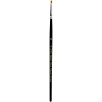 Creativ Company Gold line penselen, plat, afm 0, l: 18,5 cm, b: 1 mm, 12 stuk/ 1 doos