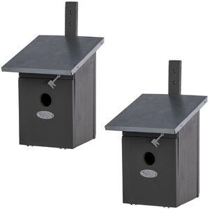 2x Vogelhuisjes/nestkastjes koolmees 33 cm