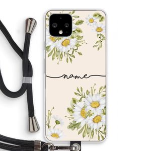 Daisies: Pixel 4 Transparant Hoesje met koord