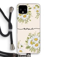 Daisies: Pixel 4 Transparant Hoesje met koord