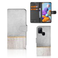 Samsung Galaxy A21s | Book Style Case | Wood Concrete
