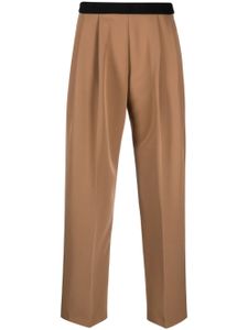 ERMANNO FIRENZE pantalon court à taille à logo - Marron