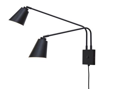 Wandlamp Bremen - Zwart - 130x49cm - 2L