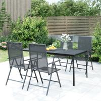 5-delige Tuinset staal antracietkleurig