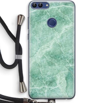 Groen marmer: Huawei P Smart (2018) Transparant Hoesje met koord