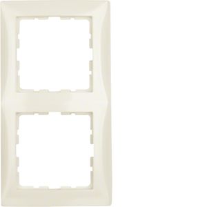 Berker S1 afdekraam 2 voudig creme glanzend
